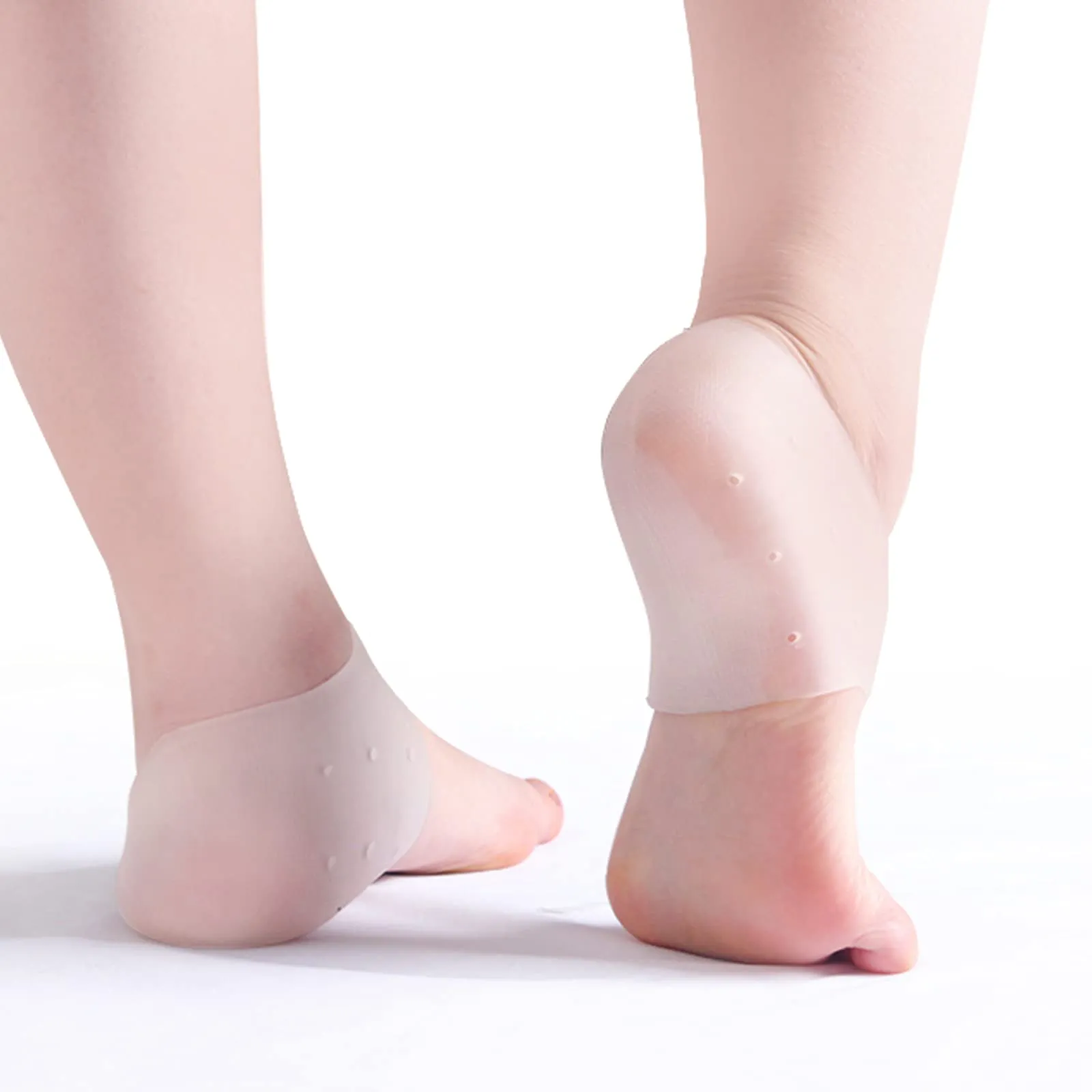 4 Pairs Heel Pads Silicone Gel Heel Protection Heel Gel Pads Heel Socks for Heel Spurs Plantar Fasciitis, Very Suitable for Heel Pain, Dry Cracked Heel for Women Men