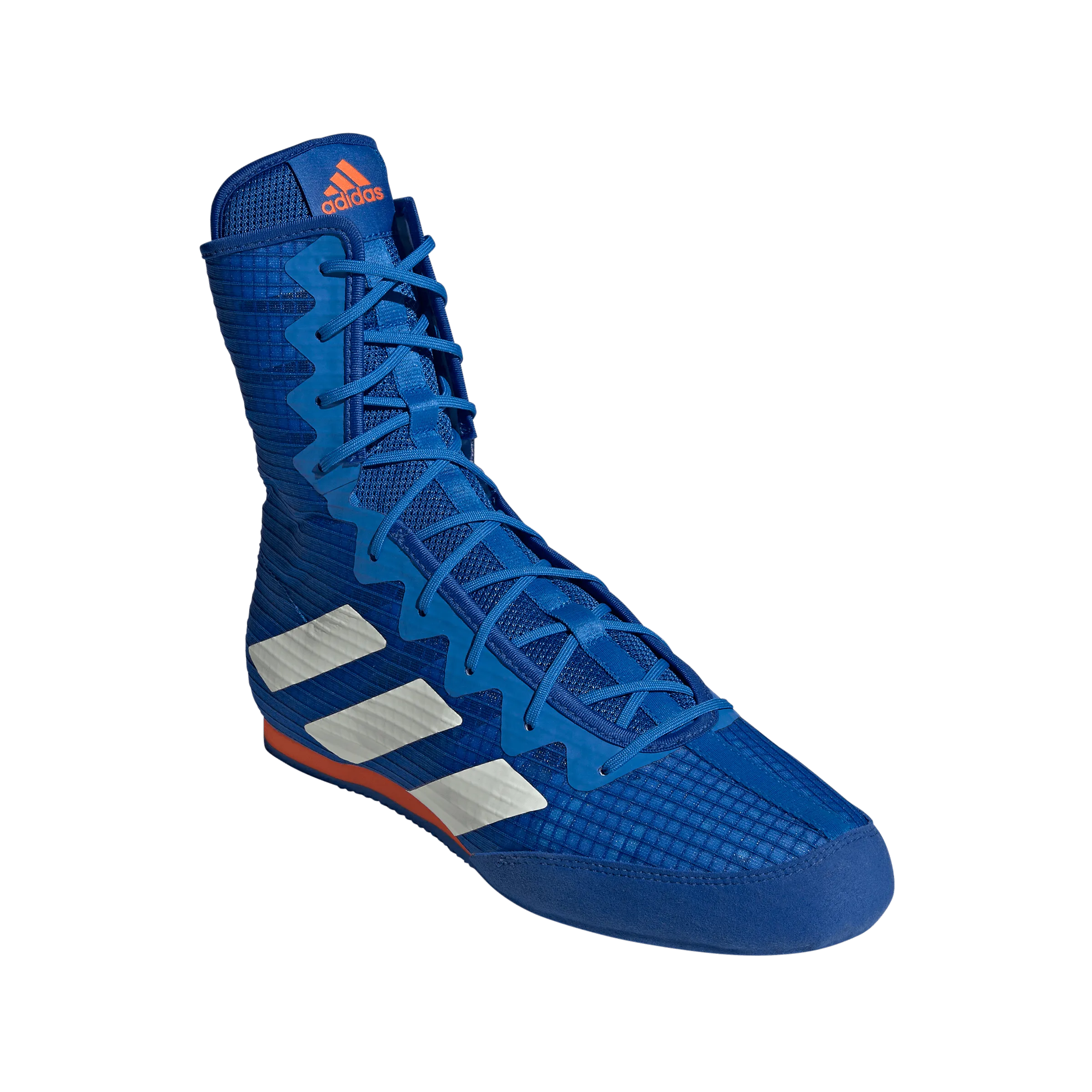 Adidas BOX HOG 4 Boxing Shoes Royal Blue White Red