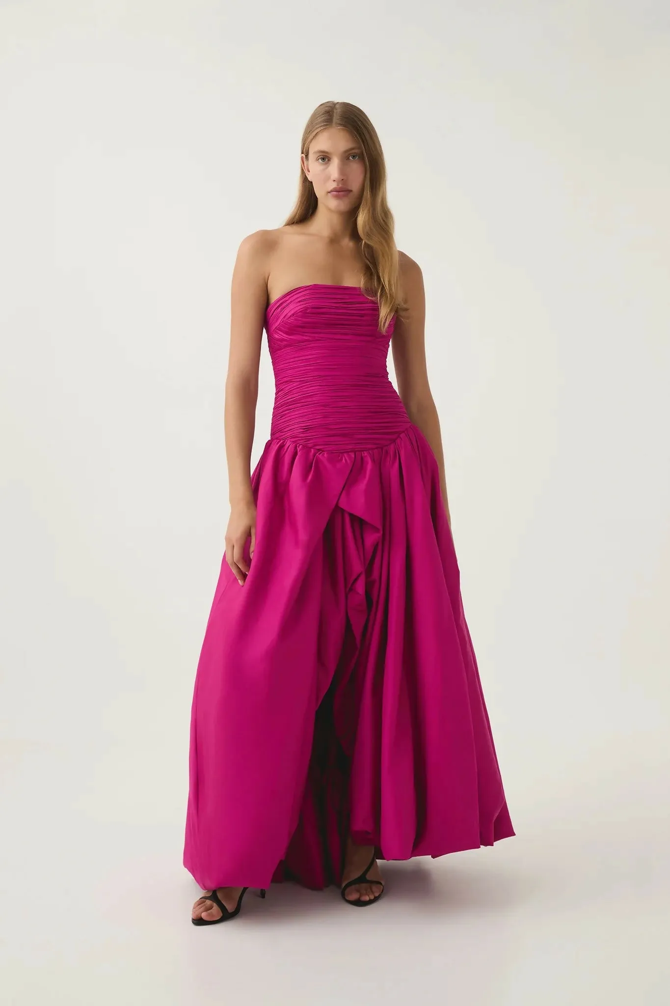 Aje Violette Bubble Dress Magenta