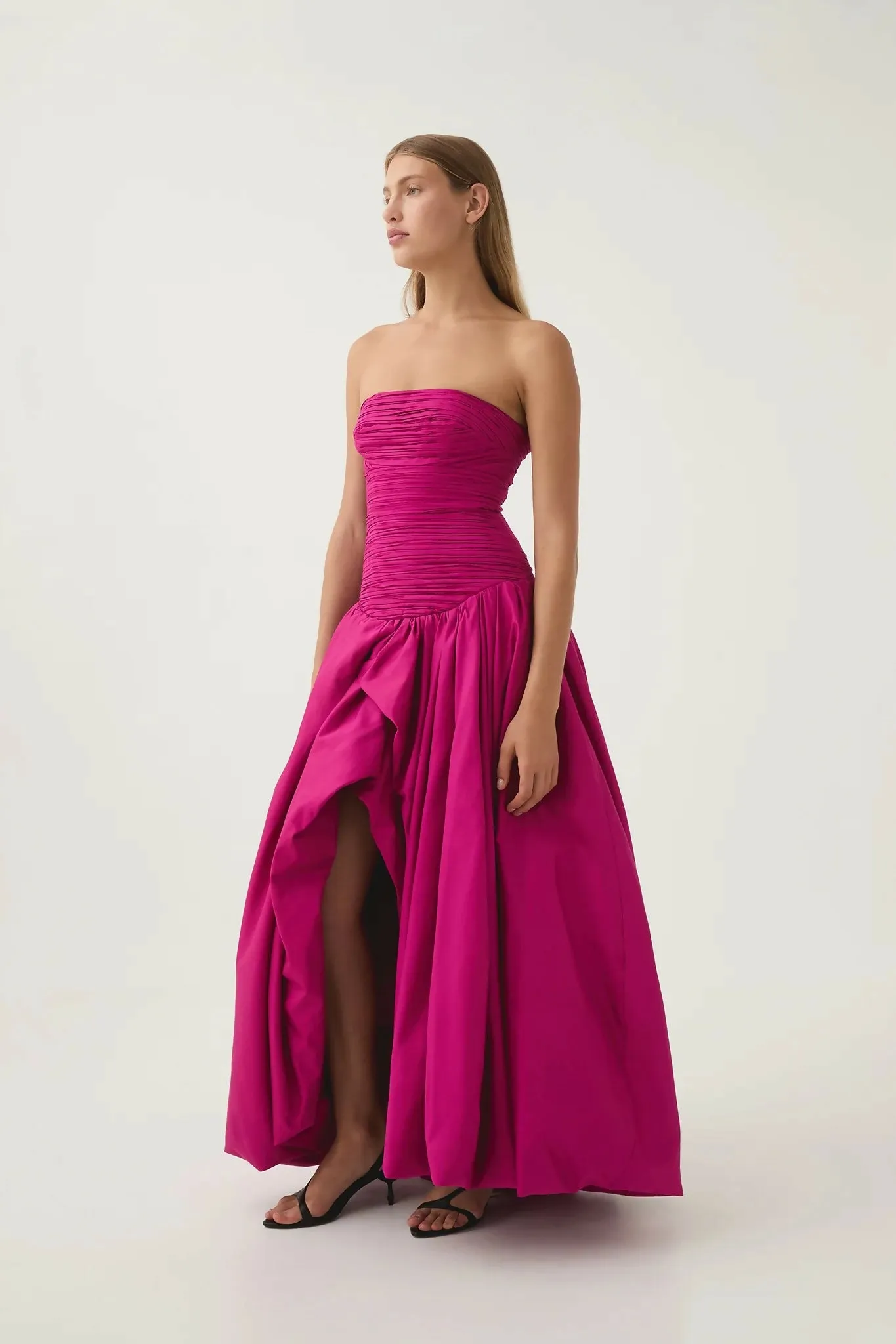 Aje Violette Bubble Dress Magenta