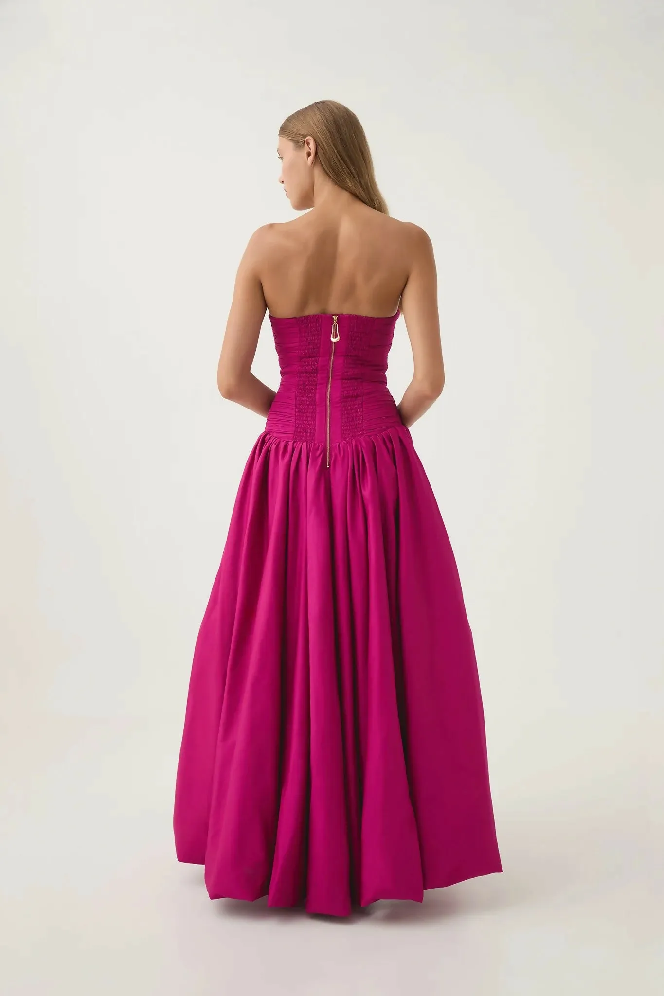 Aje Violette Bubble Dress Magenta