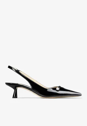 Amita 45 Pointed Pumps in Patent Leather