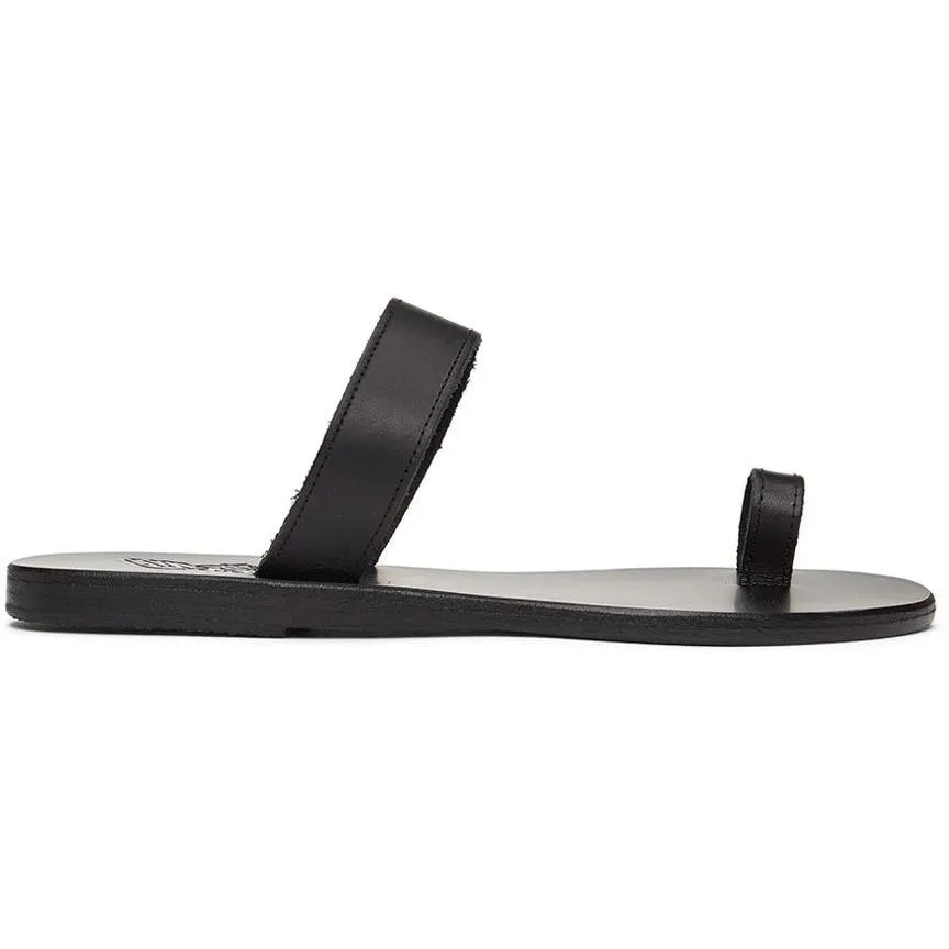 Ancient Greek Sandals Black Thalia Sandals