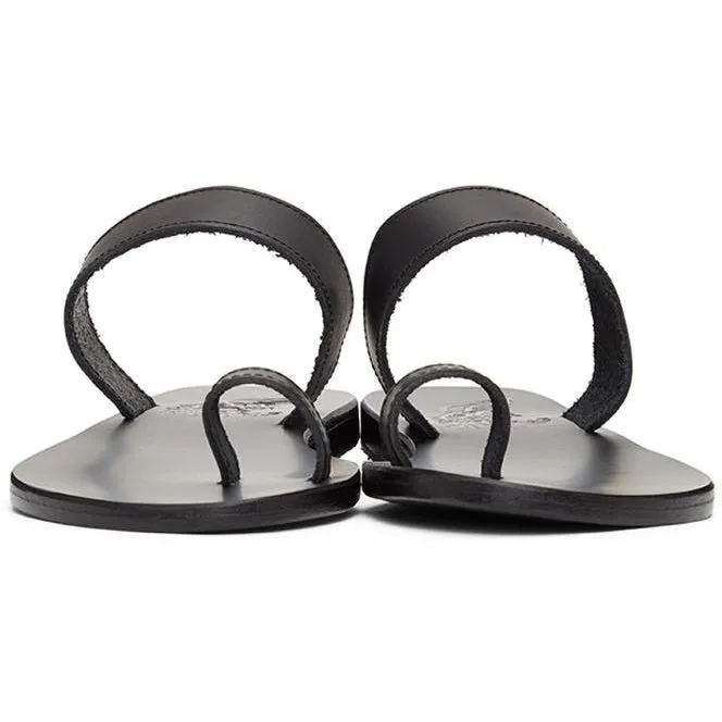 Ancient Greek Sandals Black Thalia Sandals