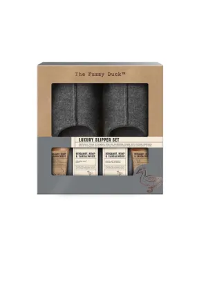 Baylis & Harding The Fuzzy Duck Bergamot, Hemp & Sandalwood Men's Luxury Slipper Gift Set