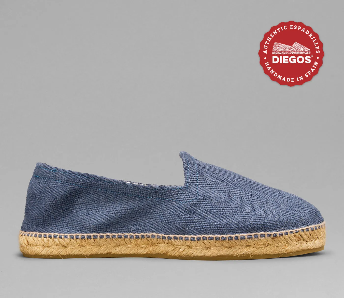 Blue herringbone