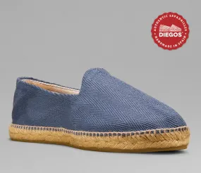 Blue herringbone
