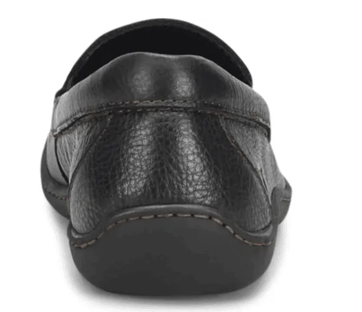 Born Men's Brompton II Black Leather Slip On Loafers Shoes BM0010703-BLK