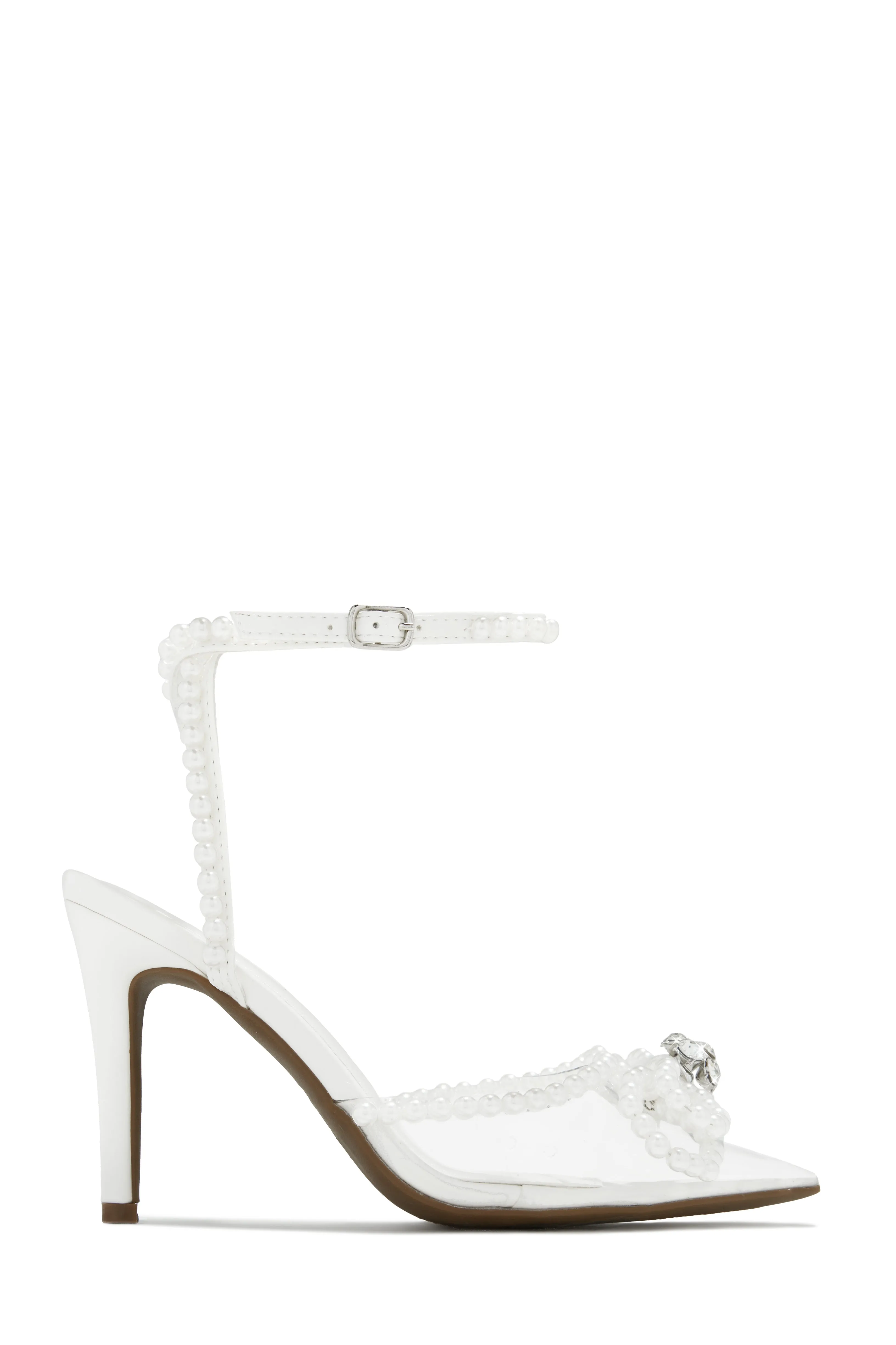 Catheryn Faux Pearl Heels - Black