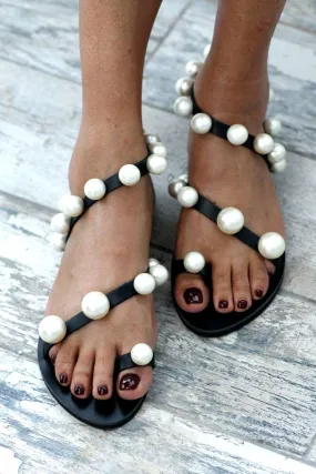 Chantilly Black Pearl  Sandals