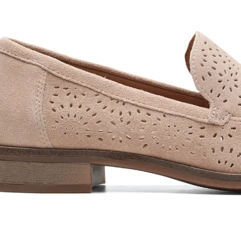 Clarks Women's Trish Calla Loafers- Sand Suede