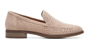 Clarks Women's Trish Calla Loafers- Sand Suede