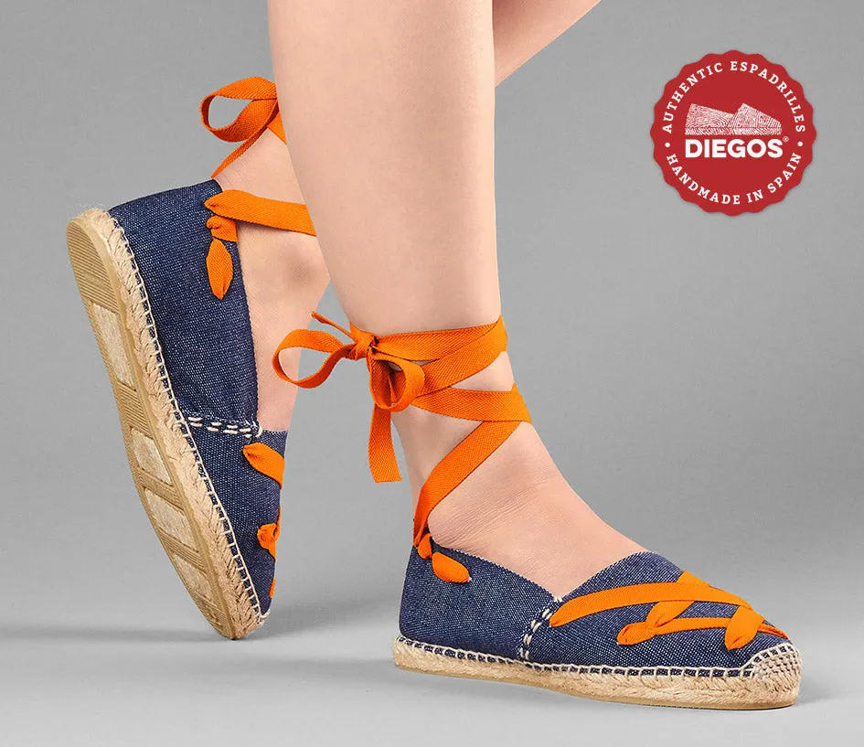 Denim classic laces espadrilles