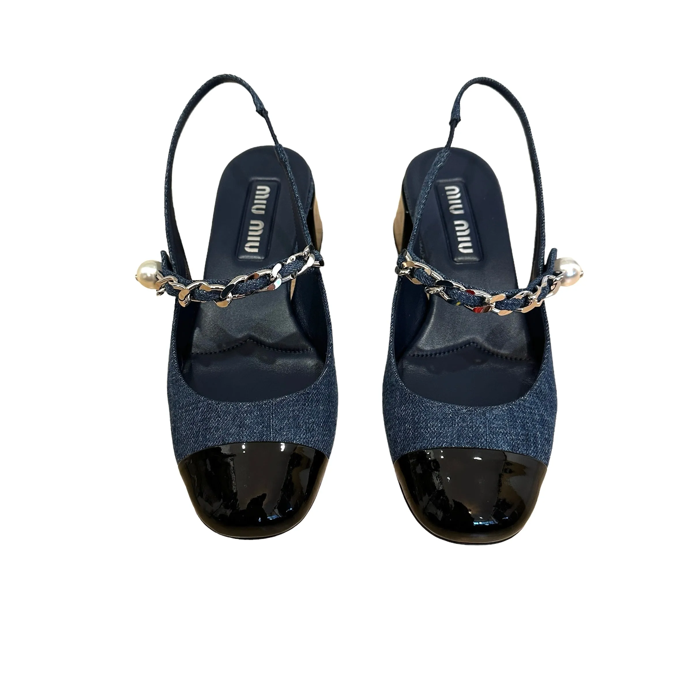 Denim Slingback Shoes