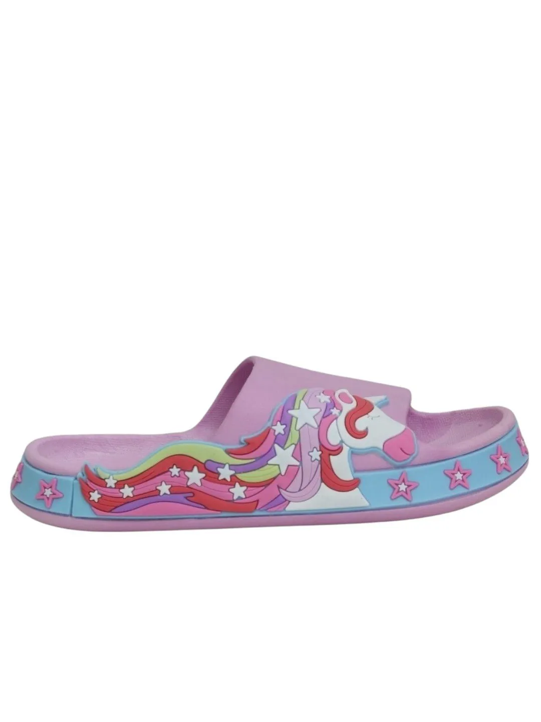 Enchanted Lilac Unicorn Slides - Magical Comfort for Kids