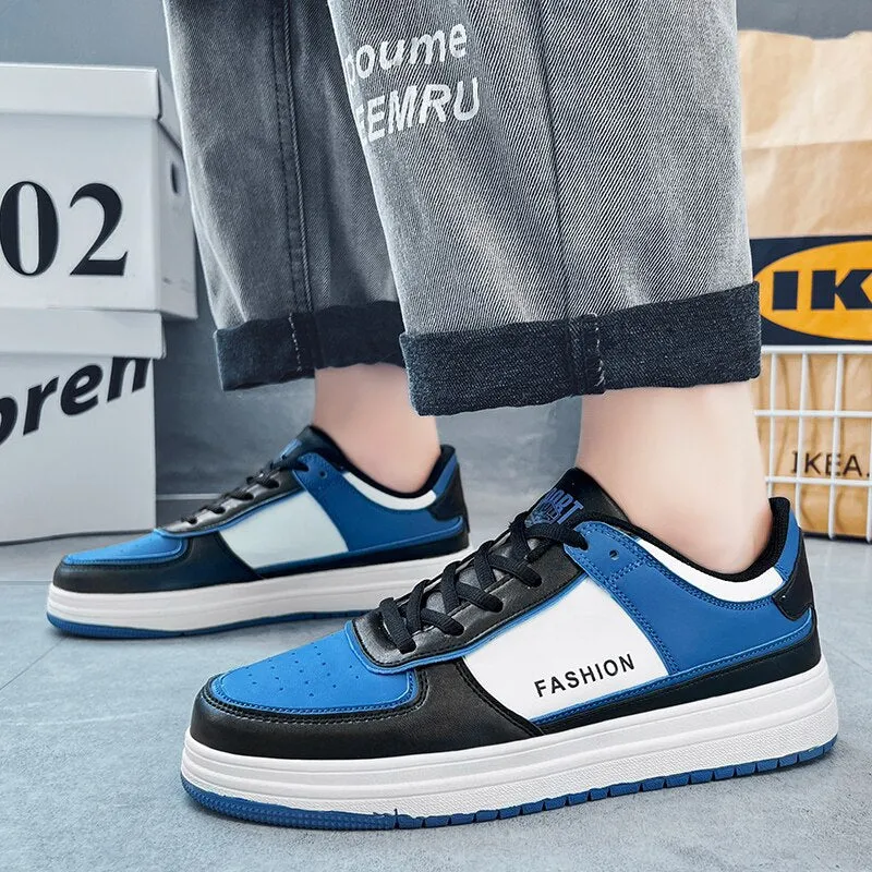 Hnzxzm Casual Sneakers for Men Women New Fashion Breathable Vulcanize Shoes Lace Up Thick Sole Couple Skate Shoes Zapatos Hombre
