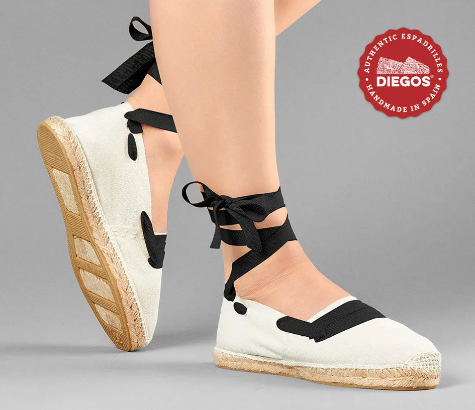 Ivory basque espadrilles
