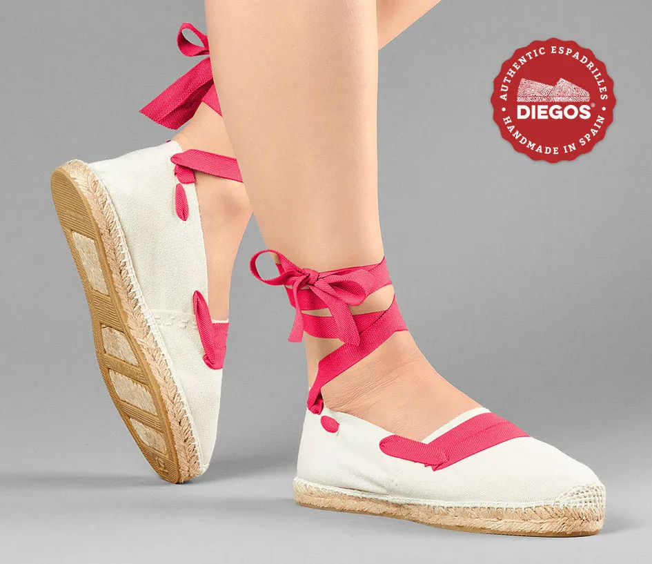Ivory basque espadrilles