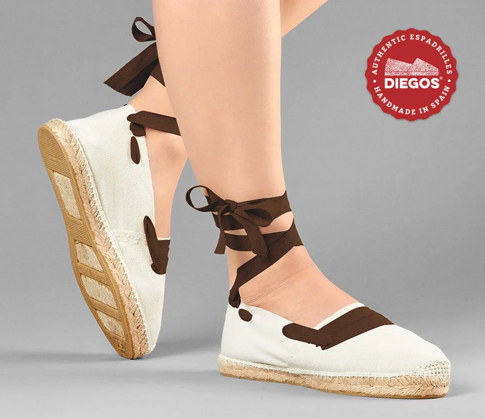 Ivory basque espadrilles