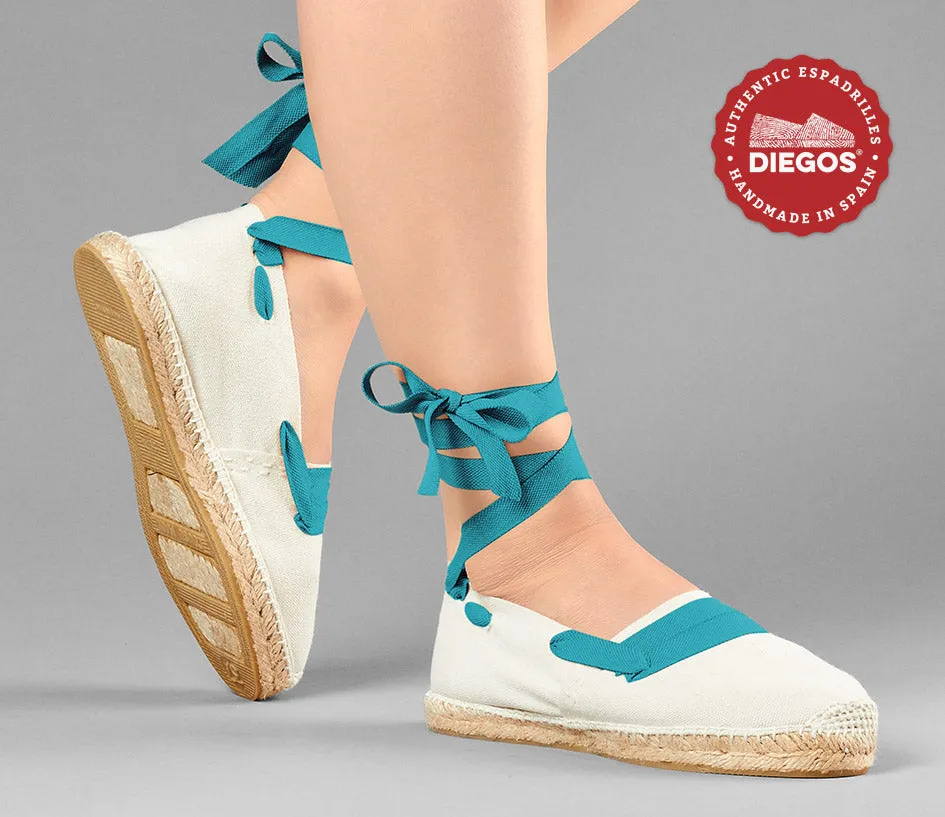 Ivory basque espadrilles