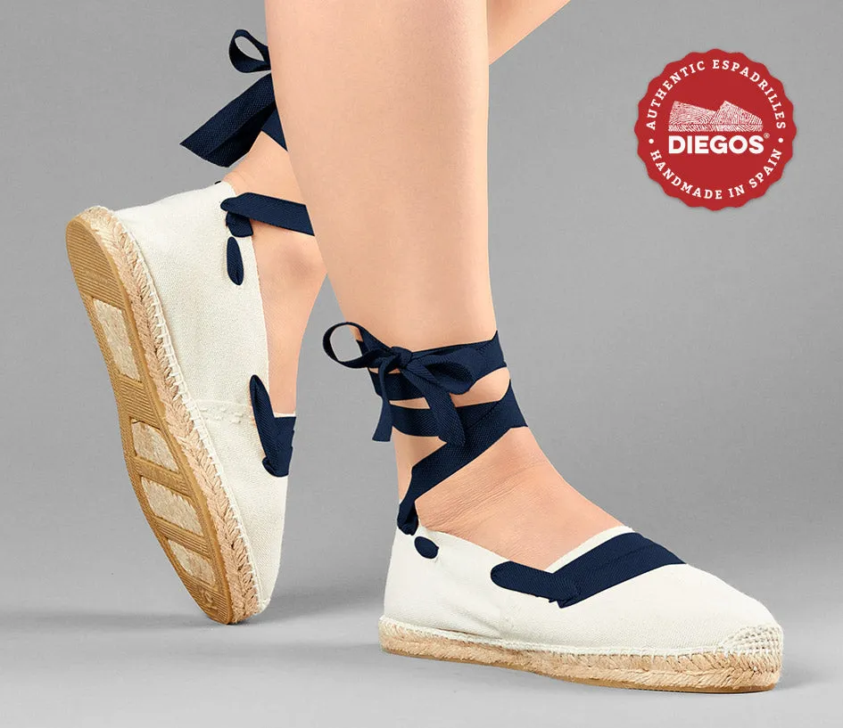Ivory basque espadrilles