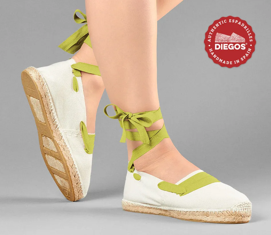 Ivory basque espadrilles