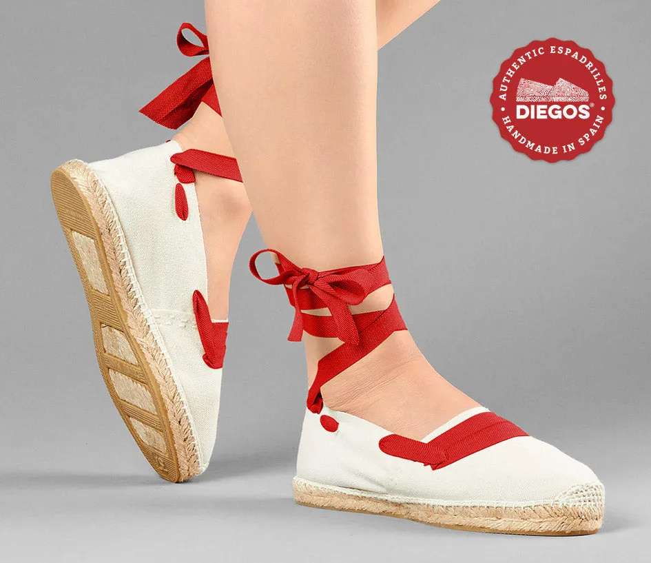 Ivory basque espadrilles