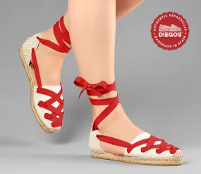 Ivory flat Lola Pamplona espadrilles