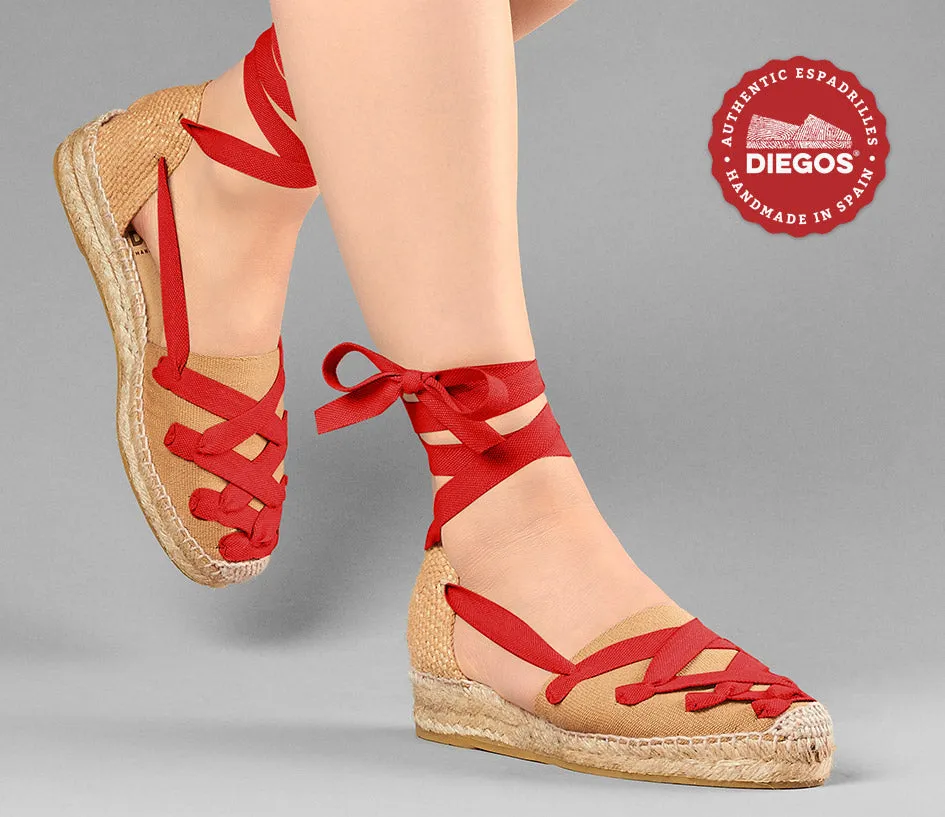 Jute Lola low wedge Pamplona espadrilles