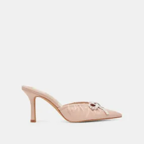 KAIRI PEARL HEELS BLUSH CRINKLE PATENT