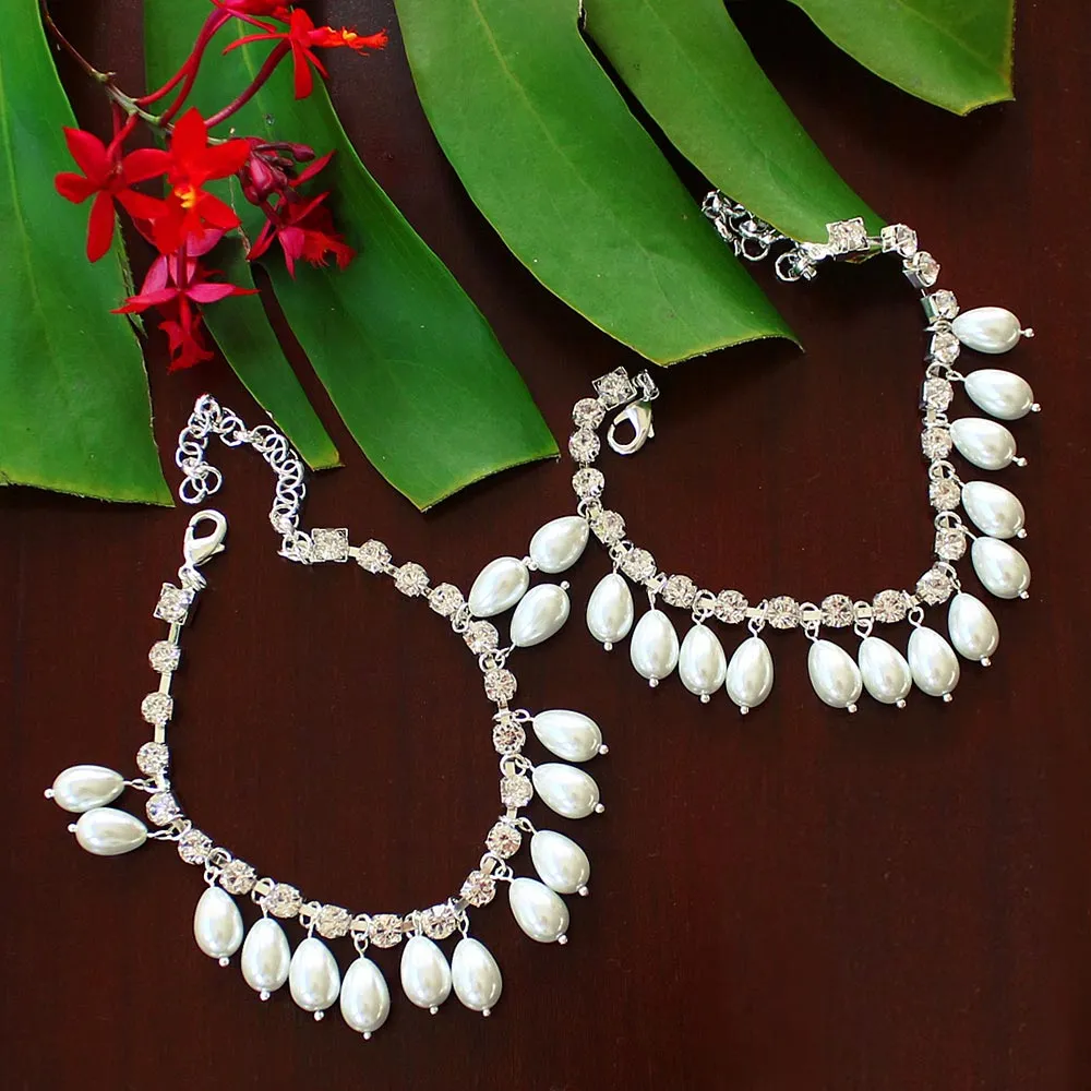 Khaleesi Boho Wedding Pearl Anklets