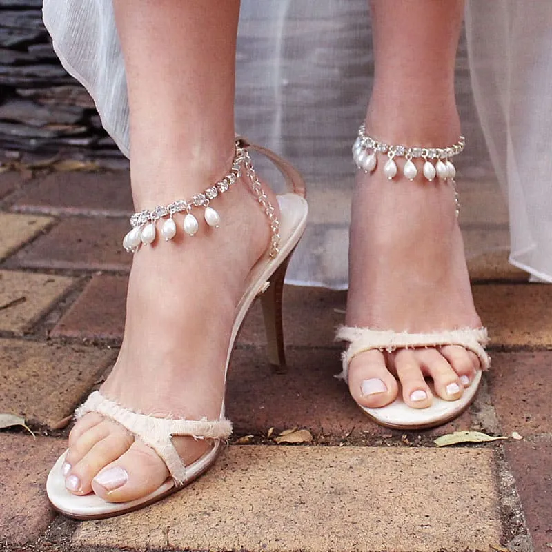 Khaleesi Boho Wedding Pearl Anklets