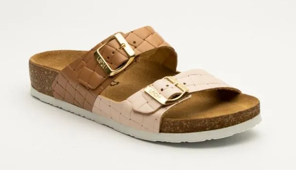 Leon Womens Slippers Brown powder No.36