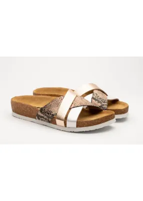 Leon Womens Slippers Pink snake No.40