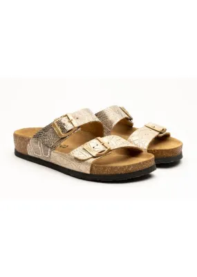 Leon Womens Slippers Snake gold No.36