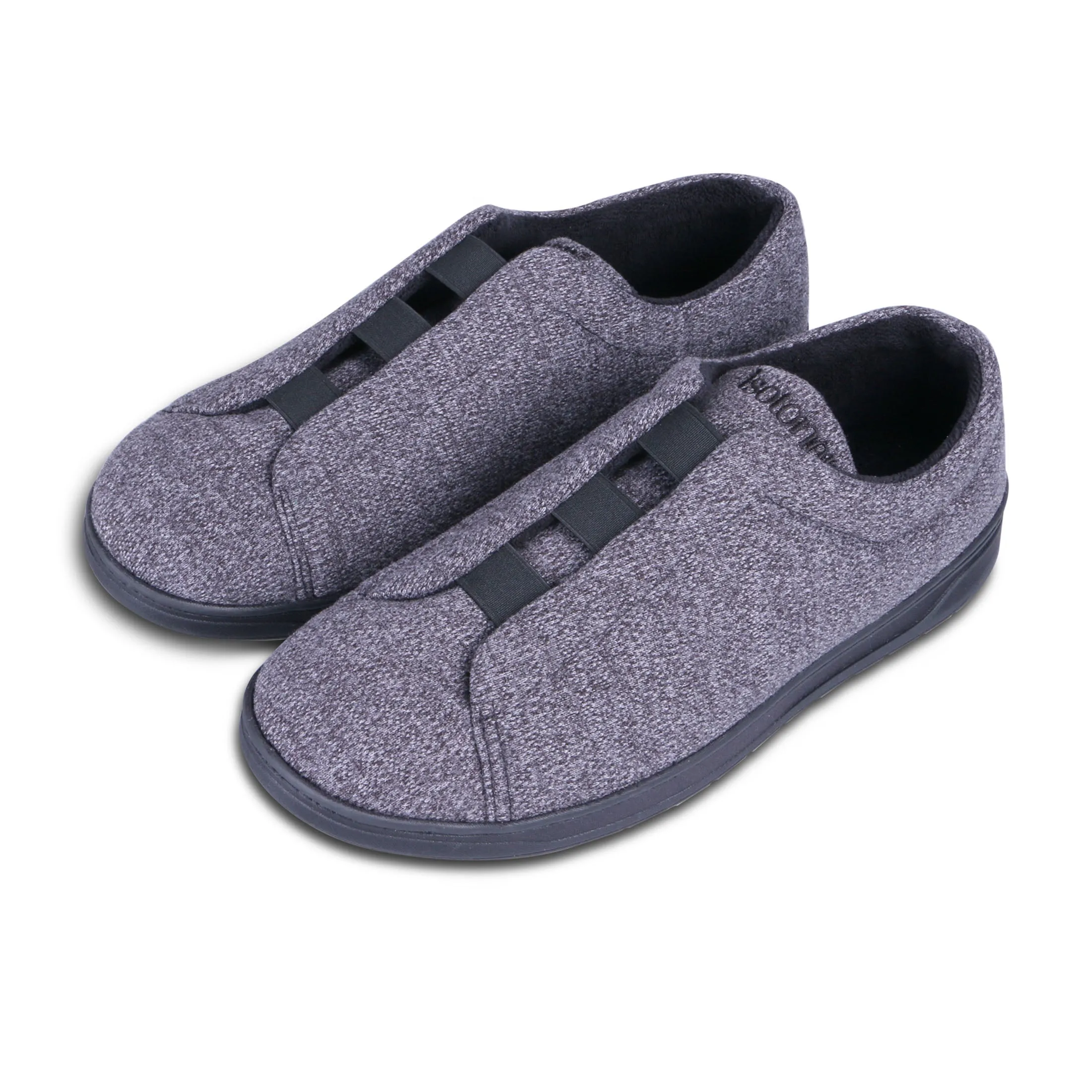 Men's Heathered Knit Brady Closed Back Slipper with Gel Infused Memory Foam