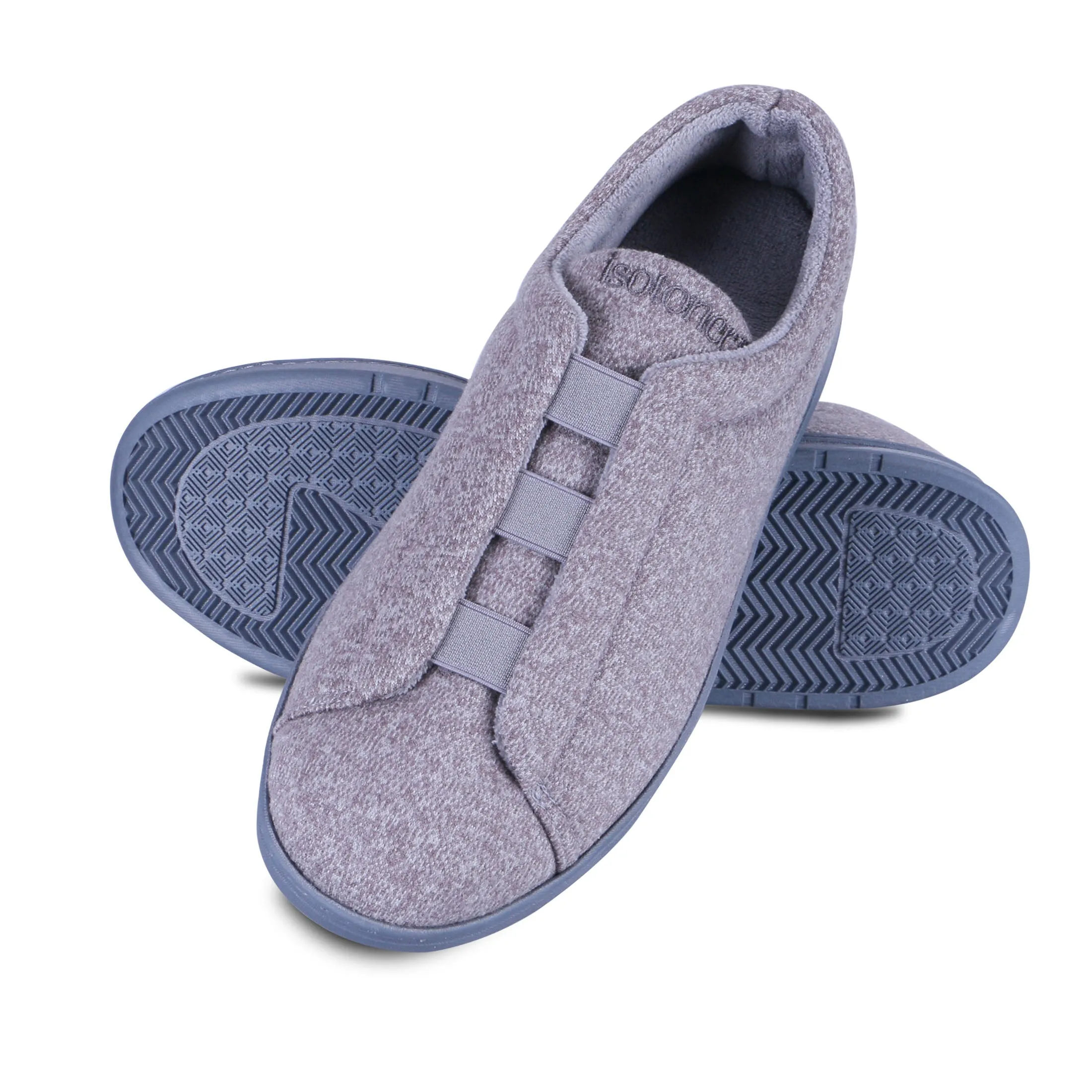 Men's Heathered Knit Brady Closed Back Slipper with Gel Infused Memory Foam