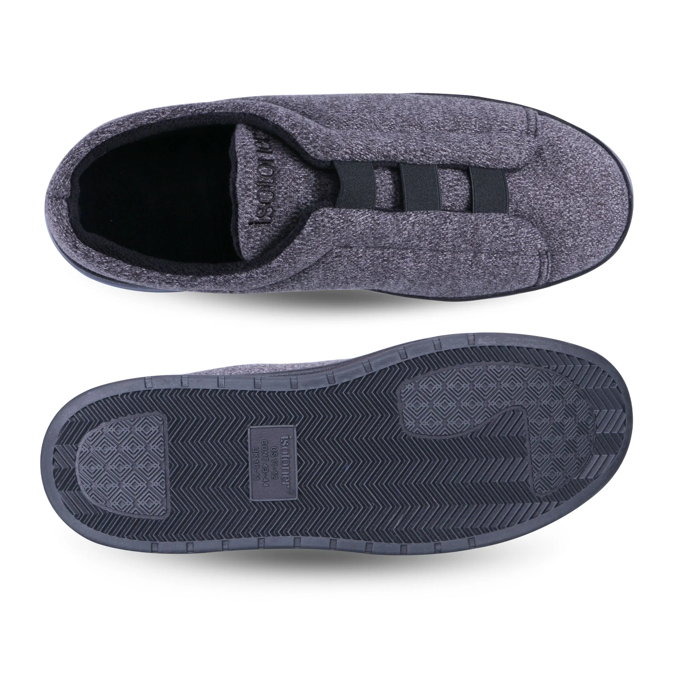 Men's Heathered Knit Brady Closed Back Slipper with Gel Infused Memory Foam