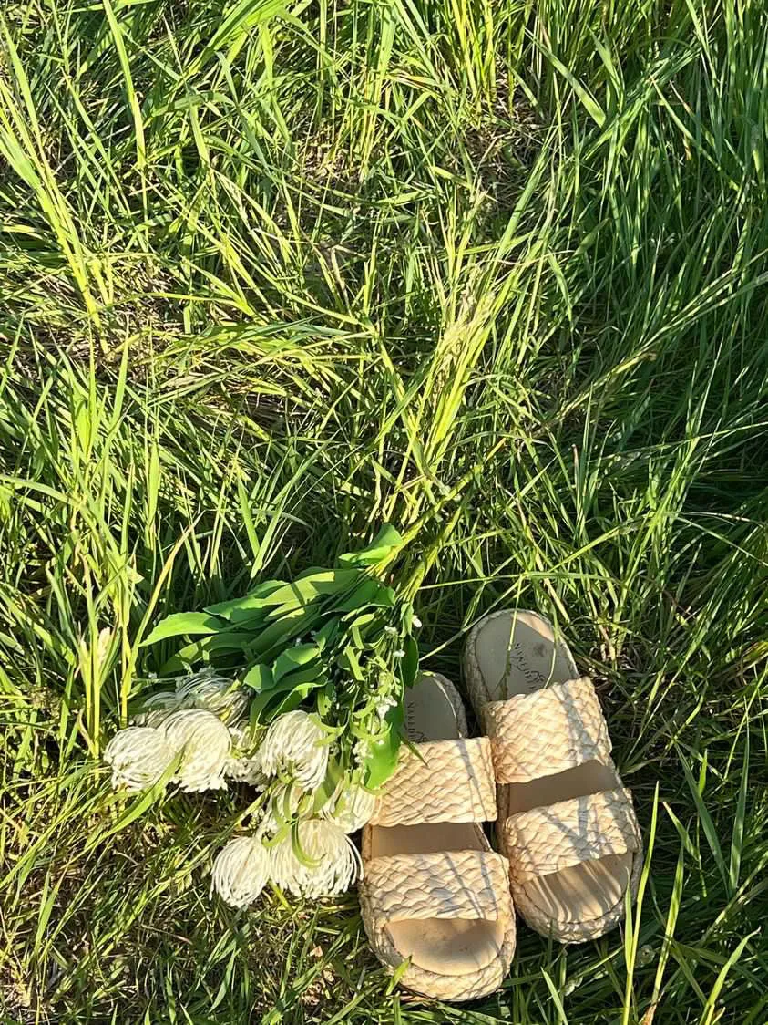 NAKED FEET - SANTORINI in RAFFIA Espadrille Sandals