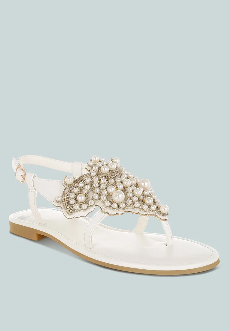 Nayasa Pn Buckle Pearls Flats
