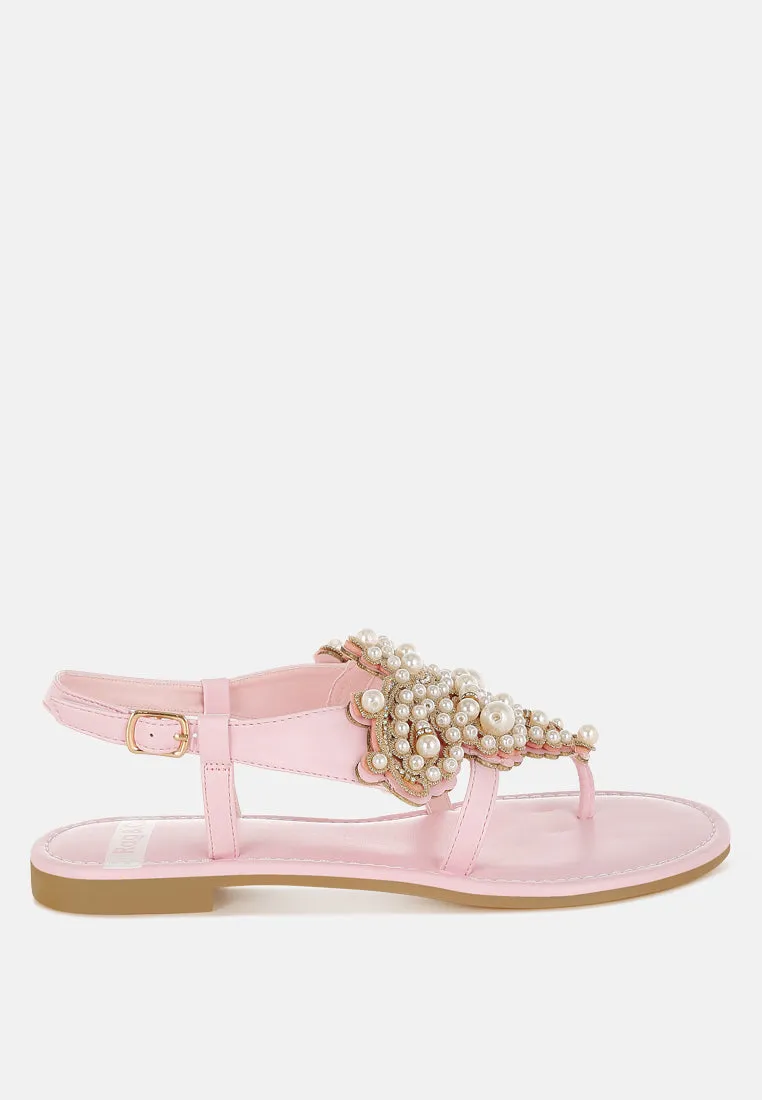 Nayasa Pn Buckle Pearls Flats