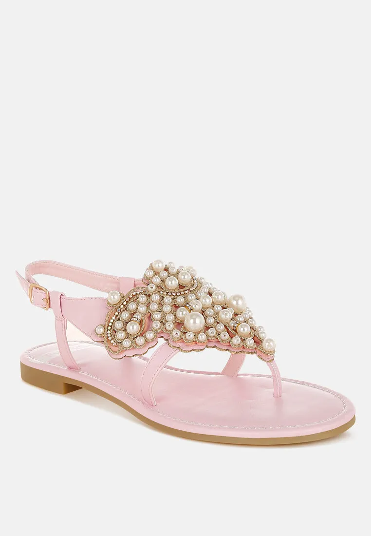 Nayasa Pn Buckle Pearls Flats