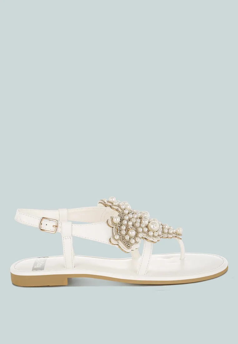 Nayasa Pn Buckle Pearls Flats