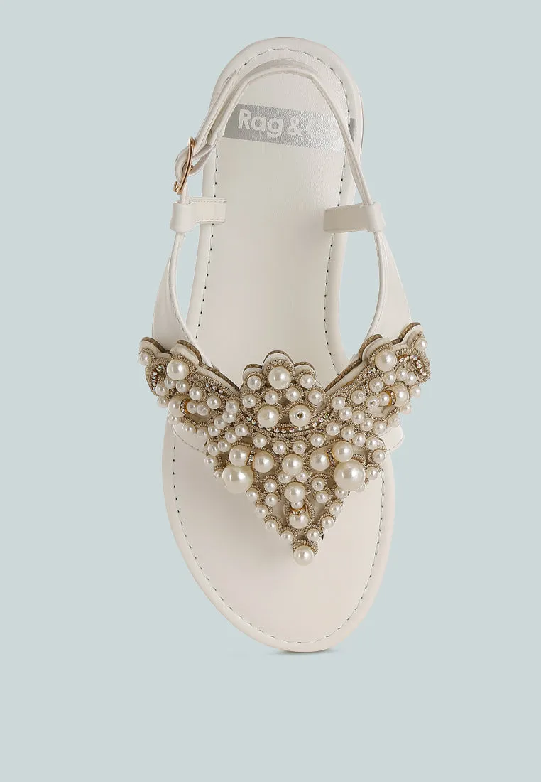 Nayasa Pn Buckle Pearls Flats