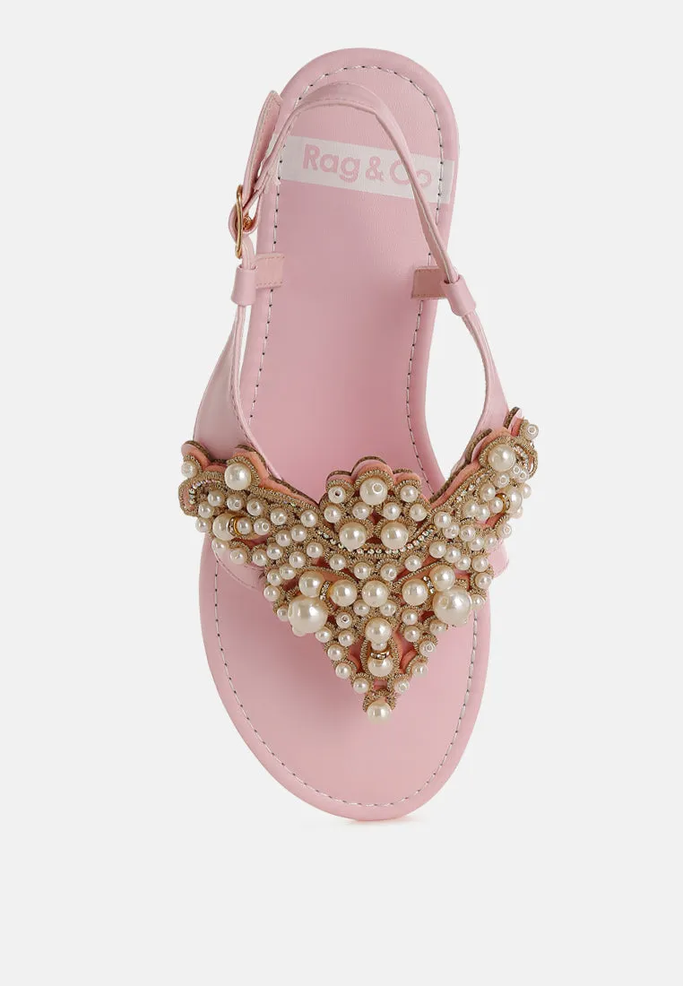 Nayasa Pn Buckle Pearls Flats