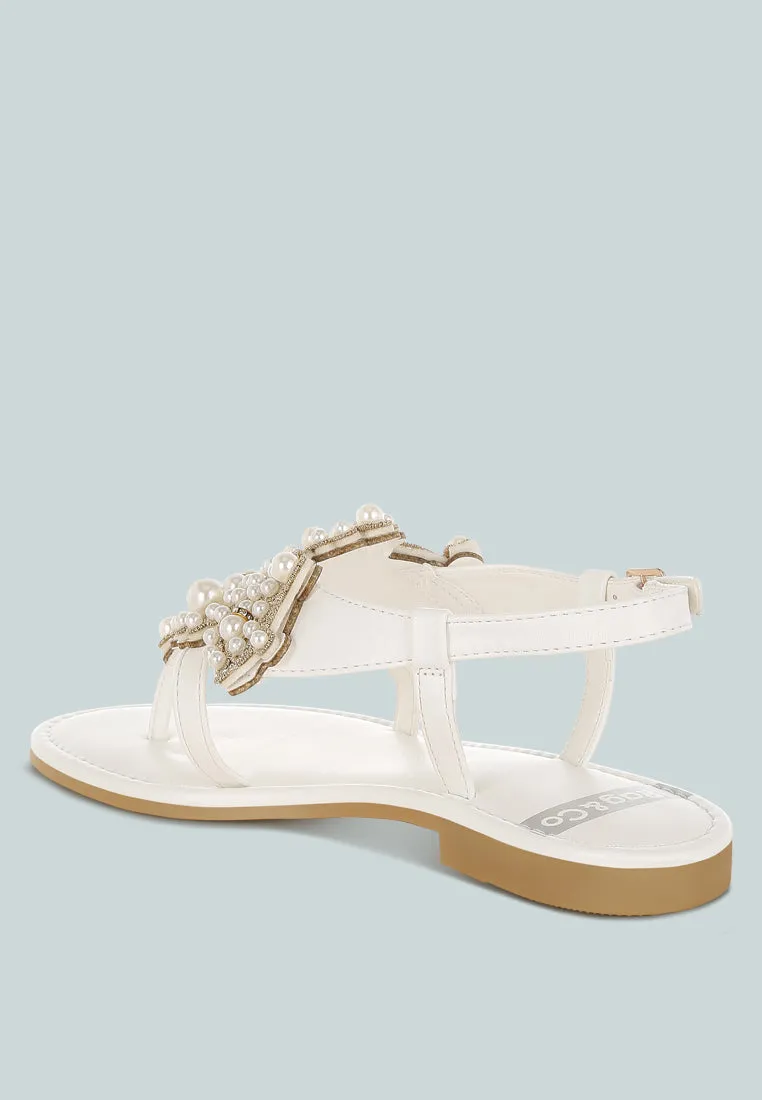 Nayasa Pn Buckle Pearls Flats