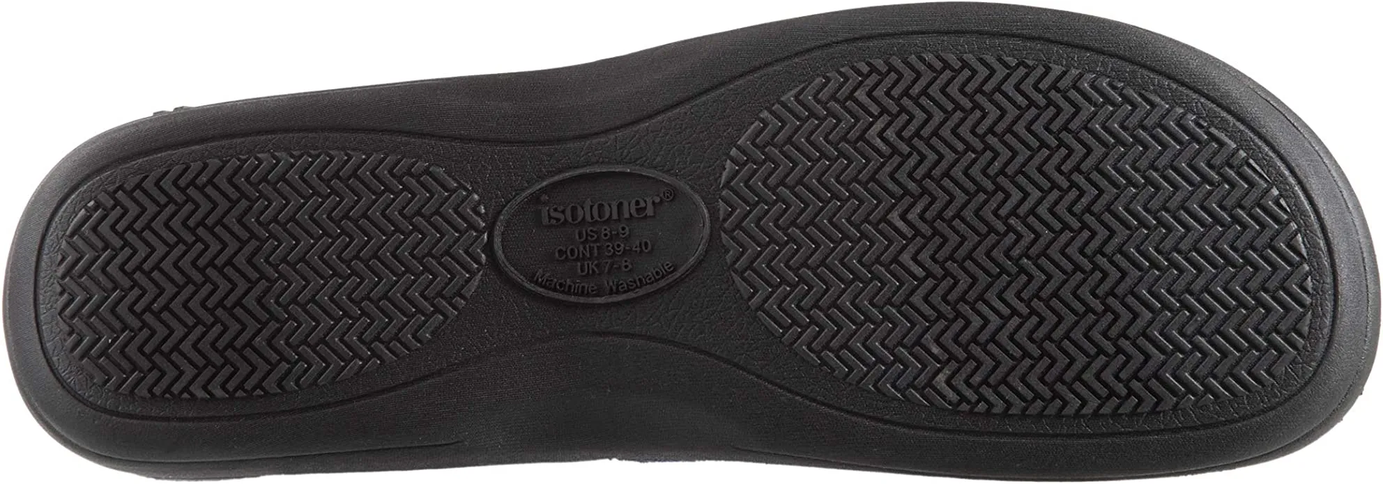 New Isotoner Men's Open Back Slipper with Memory Foam and Indoor/Outdoor Sole Slip on Navy, Sz XXL 13-14