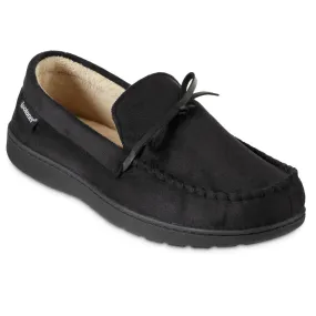 New with tags! Isotoner Men's Microsuede Nigel Moccasin Slippers with cooling gel  in Black! Sz XXL 13-14! Retails $54 
