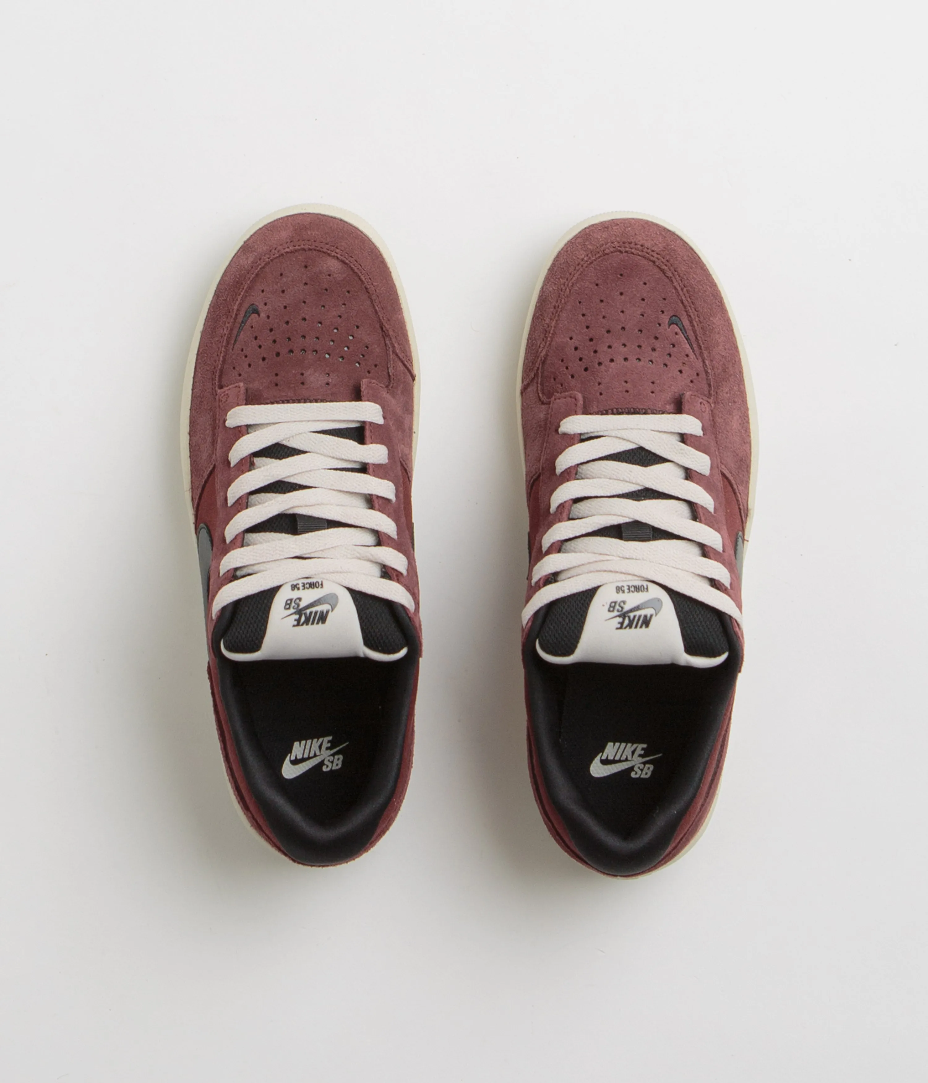 Nike SB Force 58 Shoes - Dark Team Red / Black - Black - Light Orewood Brown