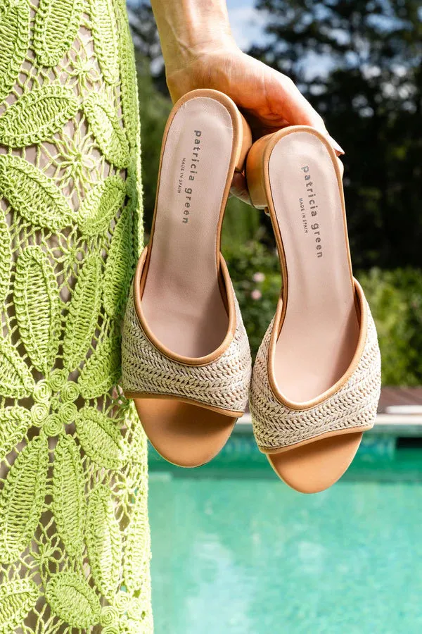 Patricia Green - Sienna Raffia Block Heel